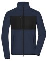 Heren Fleecevest James & Nicholson JN1312 navy-zwart